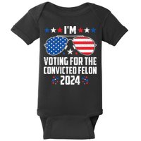 IM Voting Felon 2024 Voting For Felon Women Convicted Felon Baby Bodysuit