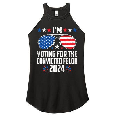 IM Voting Felon 2024 Voting For Felon Women Convicted Felon Women's Perfect Tri Rocker Tank