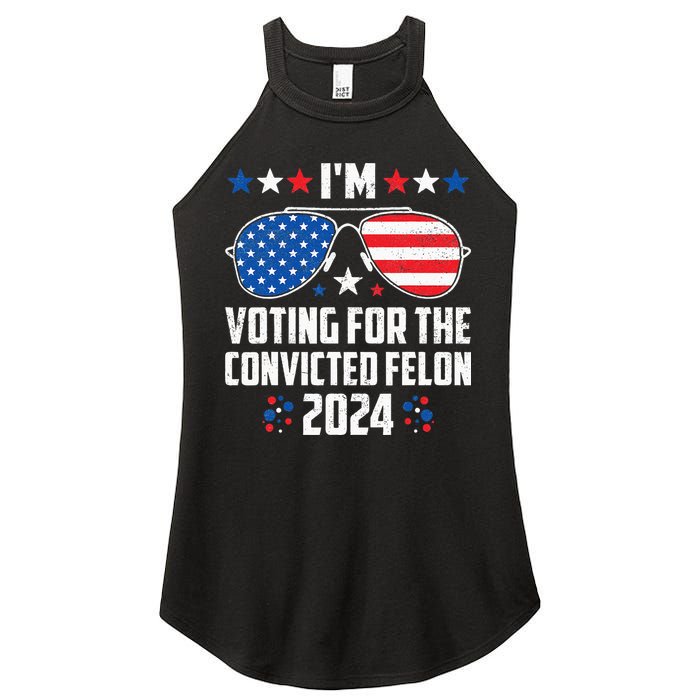 IM Voting Felon 2024 Voting For Felon Women Convicted Felon Women's Perfect Tri Rocker Tank