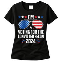 IM Voting Felon 2024 Voting For Felon Women Convicted Felon Womens T-Shirt