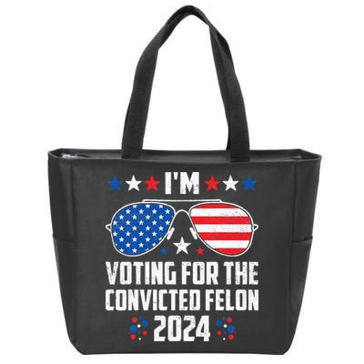 IM Voting Felon 2024 Voting For Felon Women Convicted Felon Zip Tote Bag