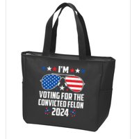IM Voting Felon 2024 Voting For Felon Women Convicted Felon Zip Tote Bag