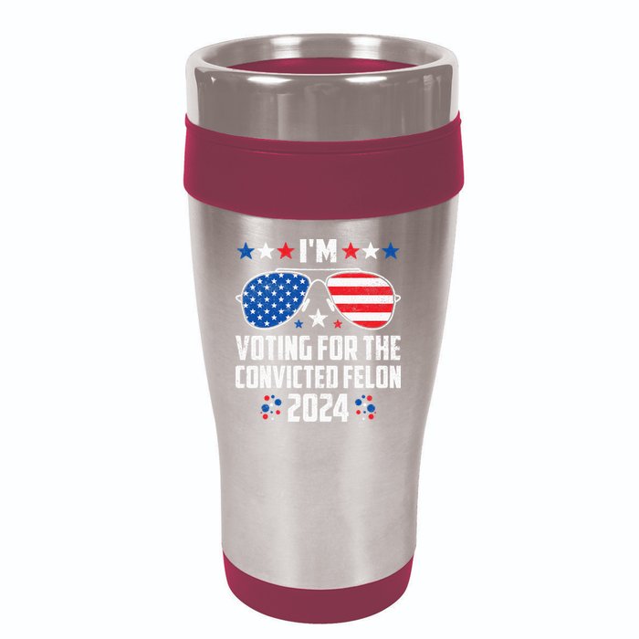 IM Voting Felon 2024 Voting For Felon Women Convicted Felon 16oz Travel Tumbler