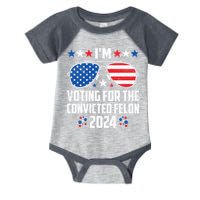 IM Voting Felon 2024 Voting For Felon Women Convicted Felon Infant Baby Jersey Bodysuit