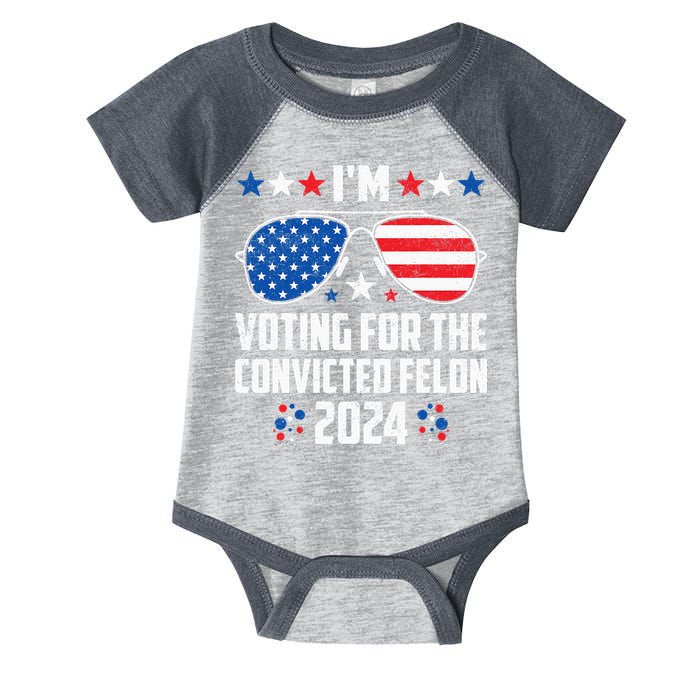 IM Voting Felon 2024 Voting For Felon Women Convicted Felon Infant Baby Jersey Bodysuit