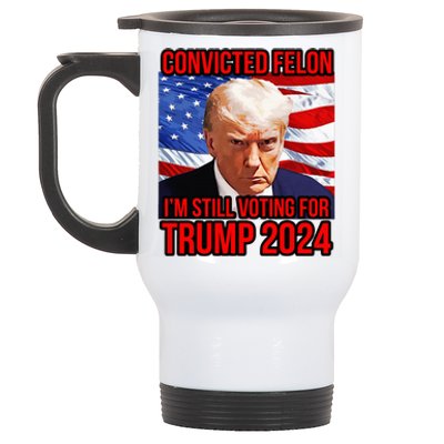 IM Voting For A Convicted Felon Trump 2024 Convict Stainless Steel Travel Mug