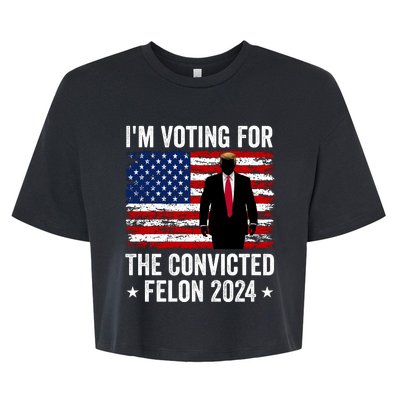 i am Voting For The Convicted Felon 2024 Bella+Canvas Jersey Crop Tee