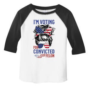 IM Voting For A Felon In 2024 Us Flag Convicted Felon Toddler Fine Jersey T-Shirt