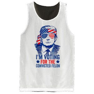 IM Voting For The Convicted Funny Trump 2024 Felon Mesh Reversible Basketball Jersey Tank