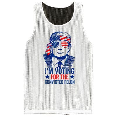 IM Voting For The Convicted Funny Trump 2024 Felon Mesh Reversible Basketball Jersey Tank