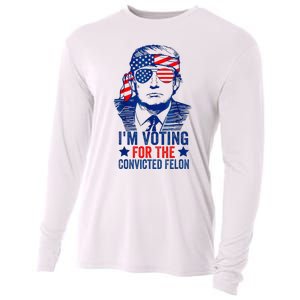 IM Voting For The Convicted Funny Trump 2024 Felon Cooling Performance Long Sleeve Crew