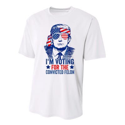 IM Voting For The Convicted Funny Trump 2024 Felon Performance Sprint T-Shirt