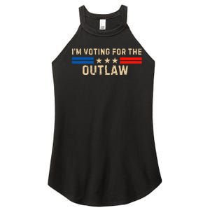 IM Voting For The Outlaw 2024 Cool Women's Perfect Tri Rocker Tank