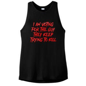 IM Voting For The Guy They Keep Trying To Kill Ladies PosiCharge Tri-Blend Wicking Tank