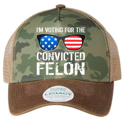 IM Voting For The Convicted Felon Pro Trump 2024 Legacy Tie Dye Trucker Hat