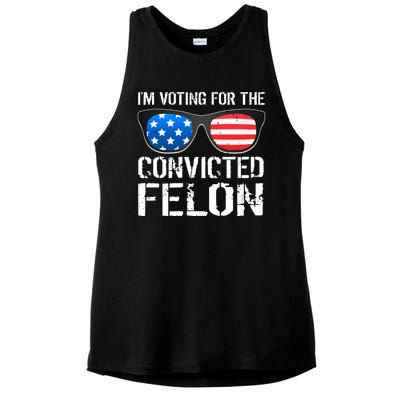 IM Voting For The Convicted Felon Pro Trump 2024 Ladies PosiCharge Tri-Blend Wicking Tank