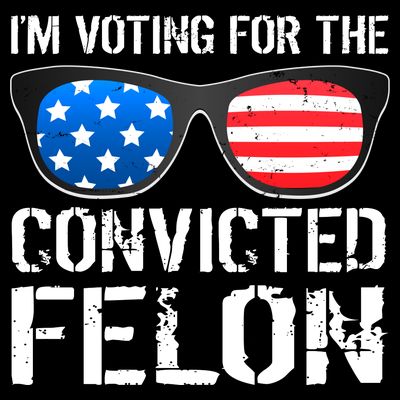 IM Voting For The Convicted Felon Pro Trump 2024 T-Shirt