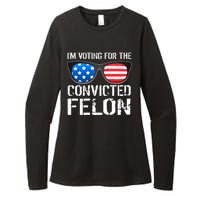 IM Voting For The Convicted Felon Pro Trump 2024 Womens CVC Long Sleeve Shirt