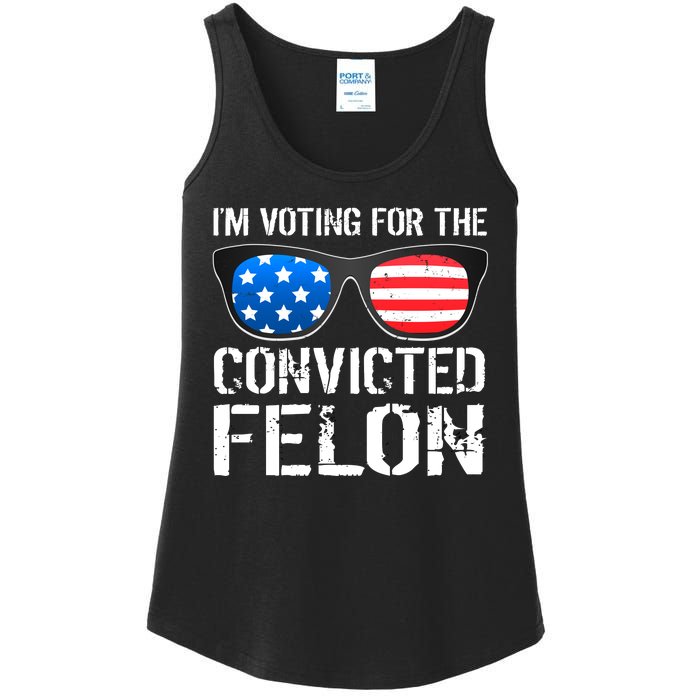 IM Voting For The Convicted Felon Pro Trump 2024 Ladies Essential Tank