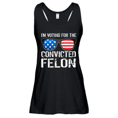 IM Voting For The Convicted Felon Pro Trump 2024 Ladies Essential Flowy Tank