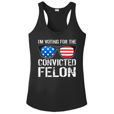 IM Voting For The Convicted Felon Pro Trump 2024 Ladies PosiCharge Competitor Racerback Tank