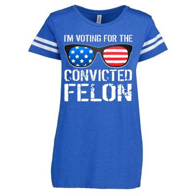 IM Voting For The Convicted Felon Pro Trump 2024 Enza Ladies Jersey Football T-Shirt