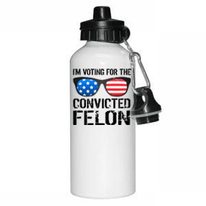 IM Voting For The Convicted Felon Pro Trump 2024 Aluminum Water Bottle