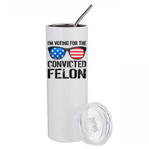 IM Voting For The Convicted Felon Pro Trump 2024 Stainless Steel Tumbler