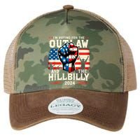 IM Voting For The Outlaw And The Hillbilly 2024 Us Flag Legacy Tie Dye Trucker Hat