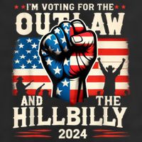 IM Voting For The Outlaw And The Hillbilly 2024 Us Flag Cool Comfort Performance Bucket Hat