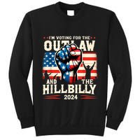 IM Voting For The Outlaw And The Hillbilly 2024 Us Flag Sweatshirt