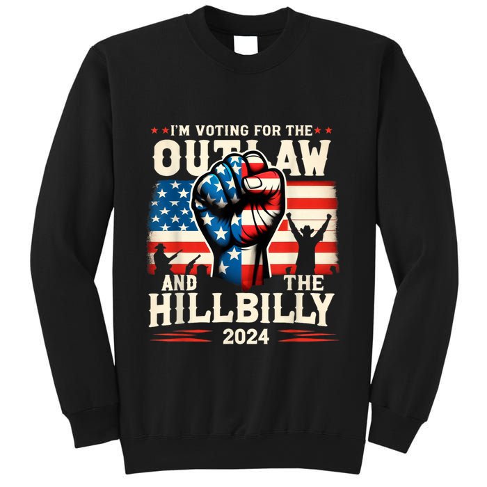 IM Voting For The Outlaw And The Hillbilly 2024 Us Flag Sweatshirt