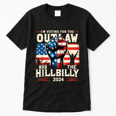 IM Voting For The Outlaw And The Hillbilly 2024 Us Flag Tall T-Shirt