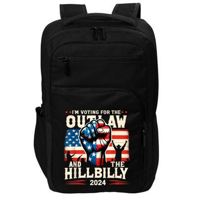 IM Voting For The Outlaw And The Hillbilly 2024 Us Flag Impact Tech Backpack