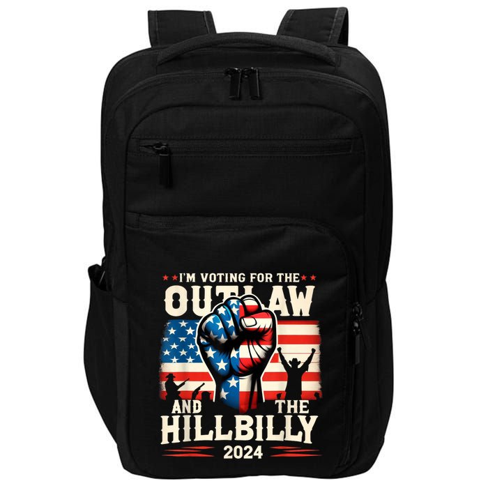 IM Voting For The Outlaw And The Hillbilly 2024 Us Flag Impact Tech Backpack