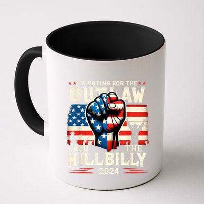 IM Voting For The Outlaw And The Hillbilly 2024 Us Flag Mug