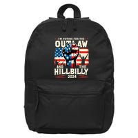IM Voting For The Outlaw And The Hillbilly 2024 Us Flag 16 in Basic Backpack