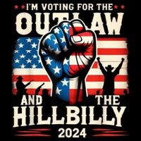 IM Voting For The Outlaw And The Hillbilly 2024 Us Flag 16 in Basic Backpack