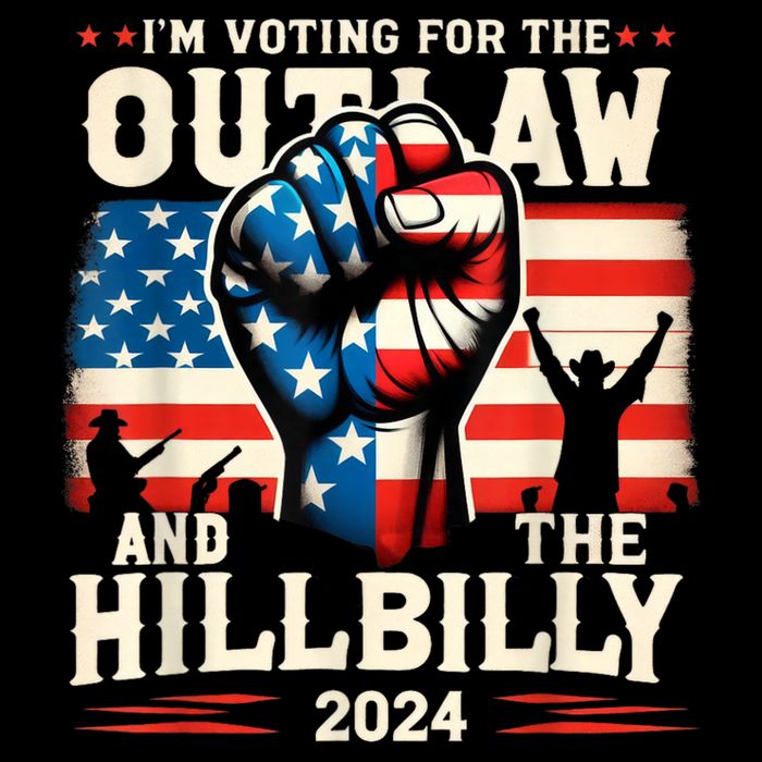 IM Voting For The Outlaw And The Hillbilly 2024 Us Flag 16 in Basic Backpack