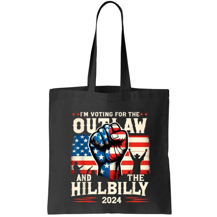 IM Voting For The Outlaw And The Hillbilly 2024 Us Flag Bag