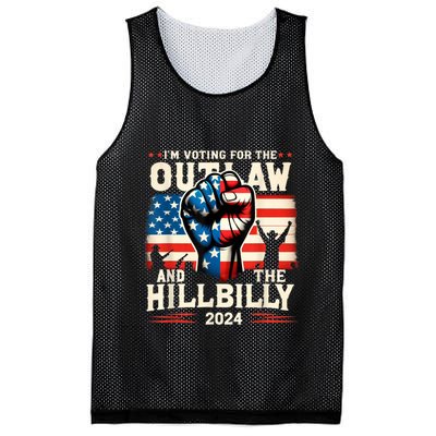 IM Voting For The Outlaw And The Hillbilly 2024 Us Flag Mesh Reversible Basketball Jersey Tank