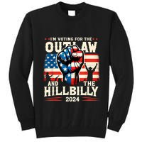 IM Voting For The Outlaw And The Hillbilly 2024 Us Flag Tall Sweatshirt