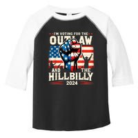 IM Voting For The Outlaw And The Hillbilly 2024 Us Flag Toddler Fine Jersey T-Shirt