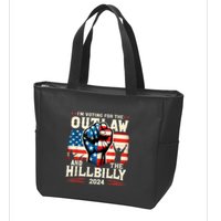 IM Voting For The Outlaw And The Hillbilly 2024 Us Flag Zip Tote Bag