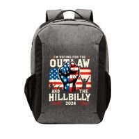 IM Voting For The Outlaw And The Hillbilly 2024 Us Flag Vector Backpack