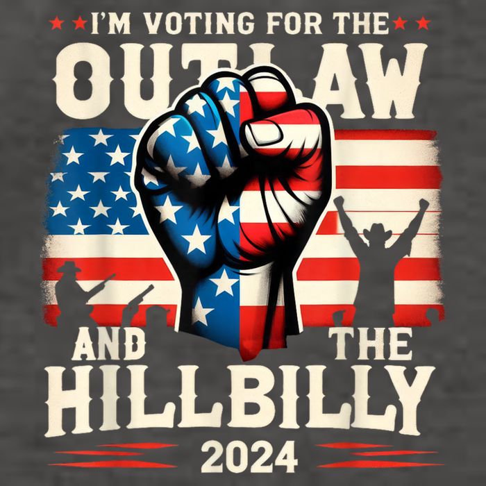 IM Voting For The Outlaw And The Hillbilly 2024 Us Flag Vector Backpack