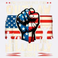 IM Voting For The Outlaw And The Hillbilly 2024 Us Flag Garment-Dyed Sweatshirt