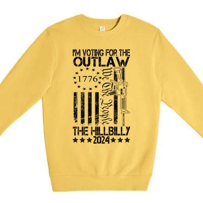 IM Voting For The Outlaw And The Hillbilly 2024 Pro 45 Premium Crewneck Sweatshirt