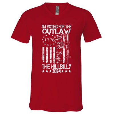 IM Voting For The Outlaw And The Hillbilly 2024 Pro 45 V-Neck T-Shirt