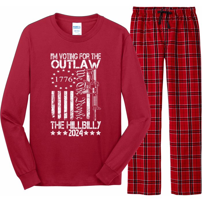 IM Voting For The Outlaw And The Hillbilly 2024 Pro 45 Long Sleeve Pajama Set